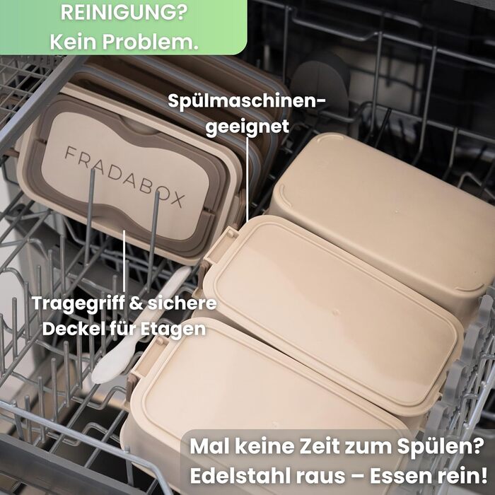 Бенто-ланчбокс 'Robin' 2700мл, 3 секції з приборами та відсіками, преміум нержавіюча сталь, BPA-free, велика ланчбокс для дорослих, Meal Prep, витокозахисний, підходить для мікрохвильової печі