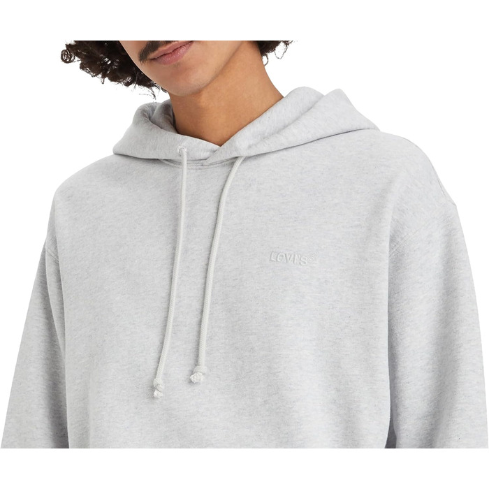 Чоловічий капюшонний світшот Levi's Authentic, сірий світло-сірий (XS)