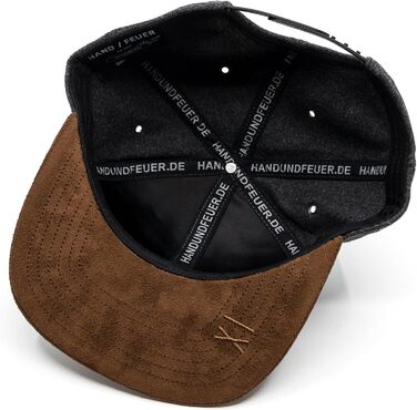 Кепка бейсболка Hand und Feuer Snapback унісекс сіра графіт XL