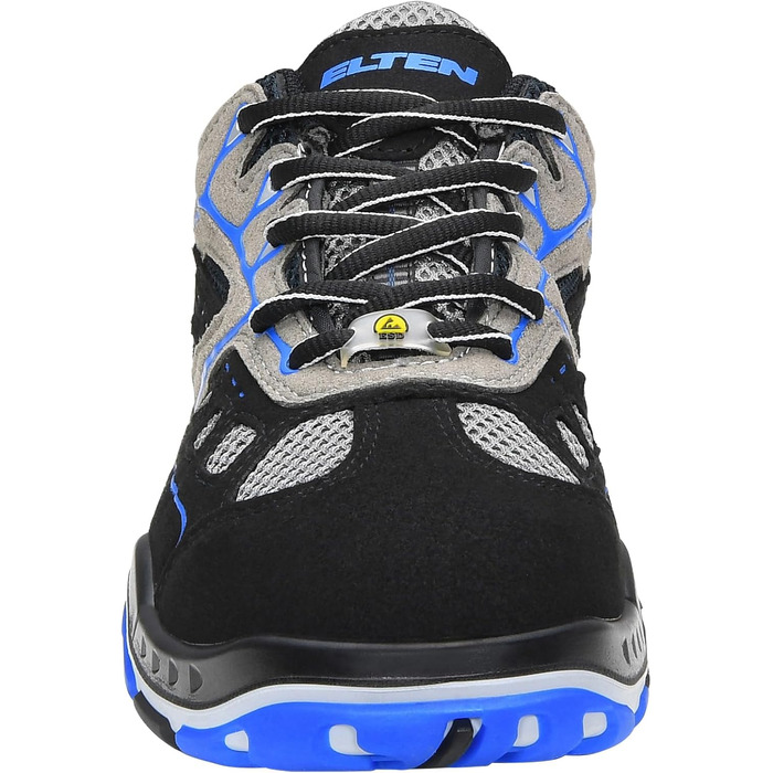 Робочі черевики ELTEN Easy Blue ESD S1, текстильні, з металевим носком, легкі, спортивні, чорно-сині, 43 EU (жіночі та чоловічі)