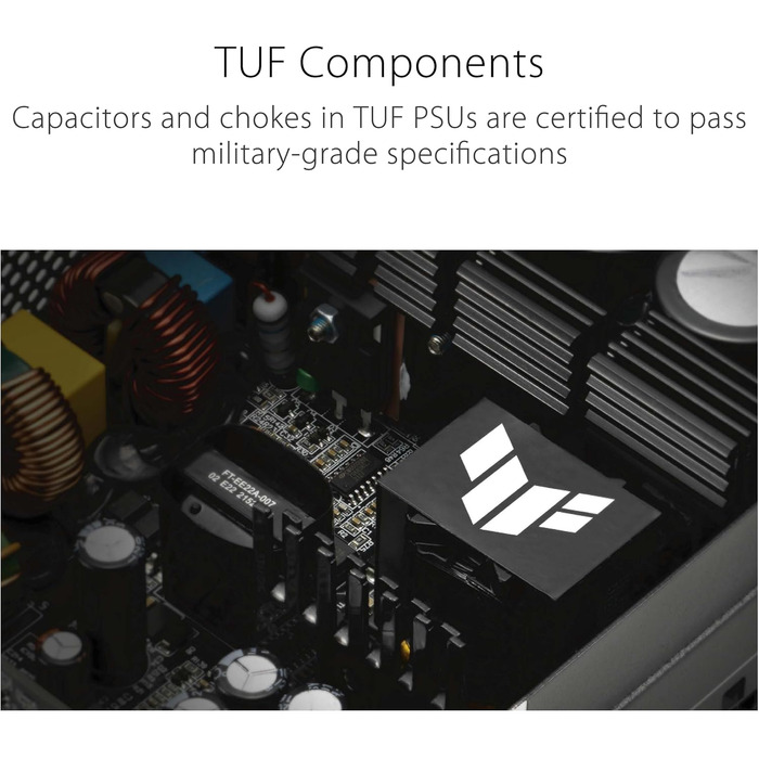 Блок живлення ASUS TUF Gaming 1000W Gold, білий, сертифікація 80 PLUS Gold