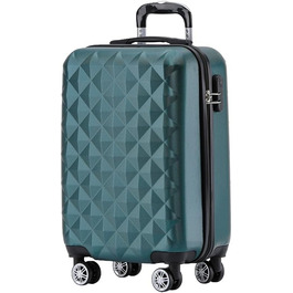 Чемодан-валіза Beibye Zwillingsrollen 2066 з жорстким корпусом, набір - L-XL (Темно-зелений, M)