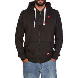 Чоловіча толстовка на блискавці з капюшоном riverso RIVNoah, Regular Fit, колір Black-formula Red