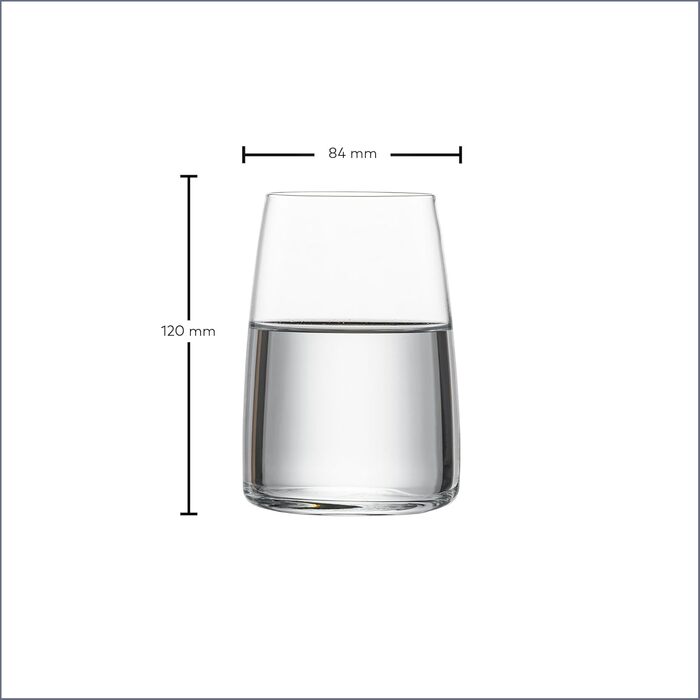Zwiesel Glas Universalbecher Vivid Senses (4-piece set), versatile drinking glasses, dishwasher-safe Tritan crystal glasses, Made in Germany (Art.-Nr. 122425)