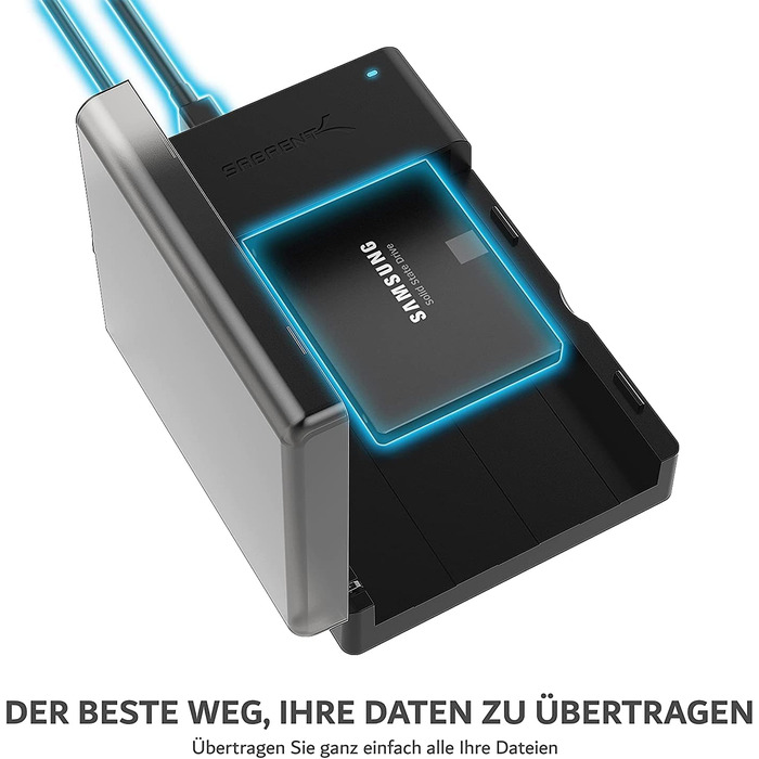 Док-станція для HDD/SSD SATA 2.5'/3.5' Sabrent – USB 3.0, 5Gbps, зовнішній корпус