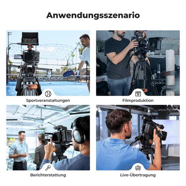 Відеоштатив K&F Concept 202 см з гідравлічною головою та швидкою зміною платформи, посилений тринога для DSLR, відеокамер та дзеркальних камер, навантаження до 8 кг