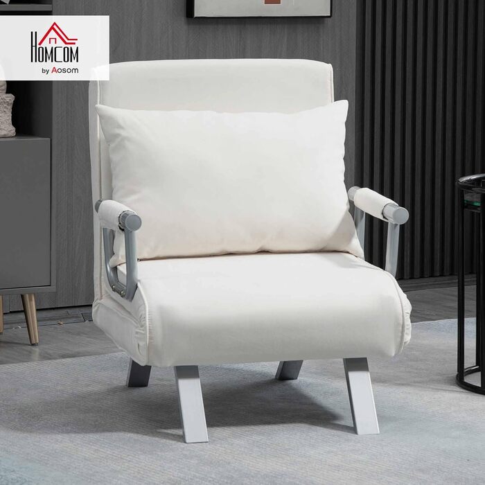 HOMCOM Convertible Sofa Bed with Adjustable Backrest