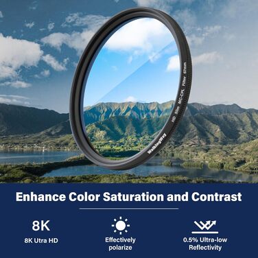 Поляризаційний фільтр Zirkular Polarisationsfilter 67mm Walking Way MC CPL - для зменшення відблисків та покращення контрасту