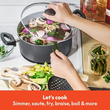 Набір кухонного посуду BELLA з антипригарним покриттям (21 предмет) – каструлі, сковорідки, форми для випічки, контейнери для зберігання, червоний