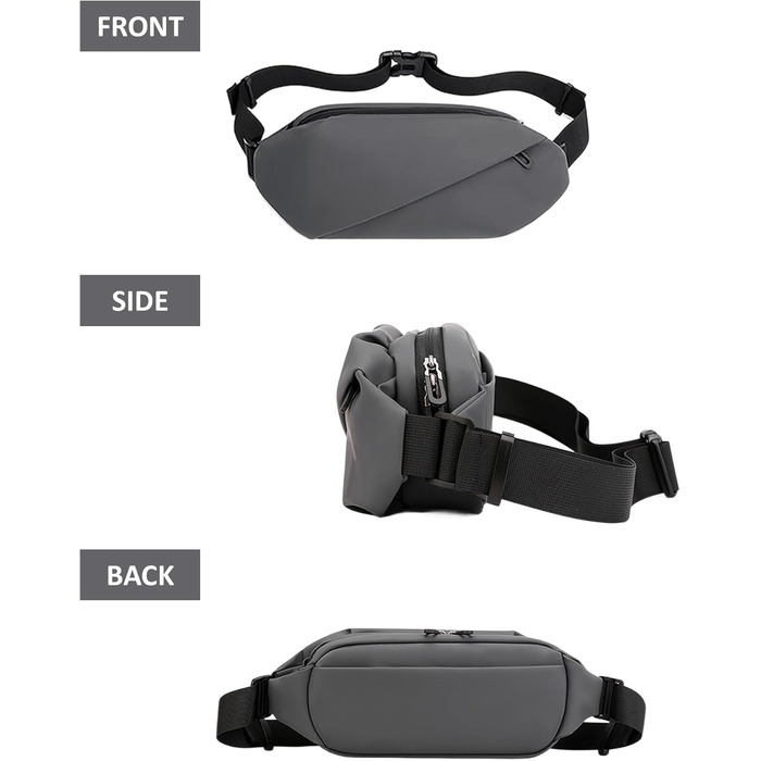 Поясна сумка чоловіча/жіноча велика, з PU шкіри, водонепроникна, для спорту, подорожей, бігу, піших прогулянок, захист від крадіжки, елегантна, темно-зелена