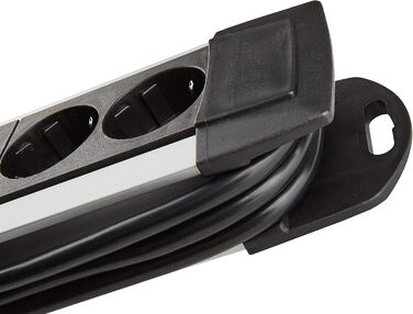 Бренненштуль Premium-Alu Line Розподільний блок 10 розеток з алюмінію (з вимикачем та 3м кабелем, Made in Germany)