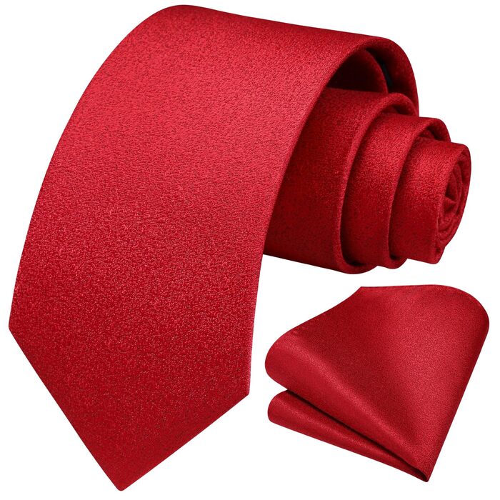 Чоловічий краватковий та нагрудний комплект HISDERN: однотонні краватки та нагрудні хустинки для вечірок та весіль, різні кольори