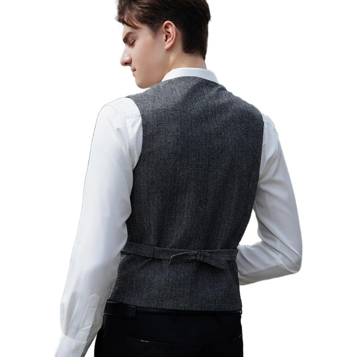 Твідова жилетка для полювання, коричнева, в стилі ретро/вінтаж, ідеальна для весілля та повсякденного носіння