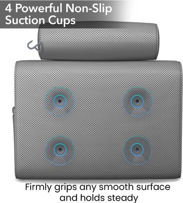 Everlasting Comfort Luxury Bath Pillow - Head, Neck, and Back Support Cushion for Bathtub, Spa, and Soaking
