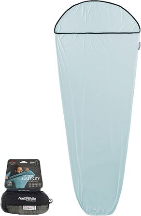 Naturehike Single Sleeping Bag, High Elasticity, Tear-Resistant, Breathable, Cool, Silky, Adult Sleeping Bag, Lightweight, Zipperless, Machine Washable, for Camping, Hotel, and Travel