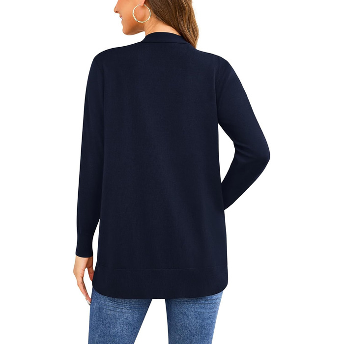 Жіночий кардиган-світер з довгим рукавом, м'який в'язаний жилет з кишенями (S-3X)