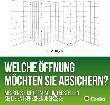 Захисний забір для собак Conka Pets: 1 м, пружний, для будь-яких порід. Легкий, складаний, мобільний - закриває проміжки до 1,5 м