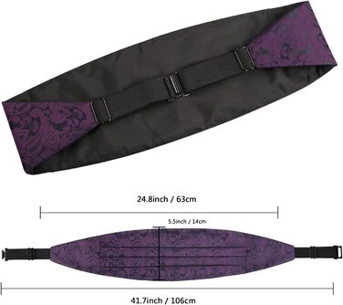 Комплект краватка-хустинка Alizeal Paisley (Aubergine) для чоловіків