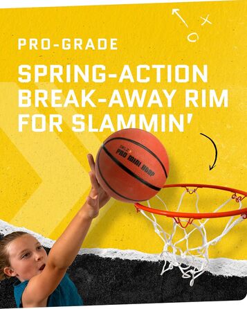 SKLZ Pro Mini баскетбольний кошик - ігровий кошик для дому з м'ячем, SKLZ Pro Mini Hoop