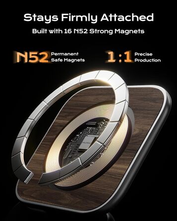 Бездротова зарядна станція KU XIU X40 Turbo Qi2.2 25W 3-в-1 для iPhone 17/16/15/14/13/12, Apple Watch, AirPods. Алюмінієвий адаптер GaN 45W, дерев'яна текстура