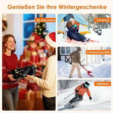 Гріючі шкарпетки Minthouz з керуванням через додаток для чоловіків та жінок | 4 режими нагріву & акумулятор 7,4V 3000mAh для тривалої теплоти | Можна прати в машині & перезаряджаються | Для активного відпочинку, походів, катання на лижах, кемпінгу