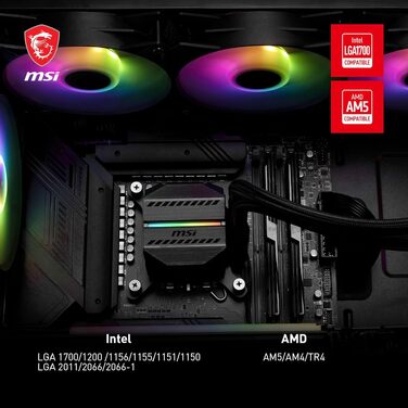 MSI MAG CoreLiquid R V2 - Система водяного охолодження CPU AIO 360, RGB, AMD & Intel