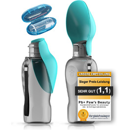 Набір з 2 шт. туристичних собак-пляшок 800 мл з щіткою для зубів | Пляшка для собак преміум-якість, 800 мл, не протікає | Турецька якість