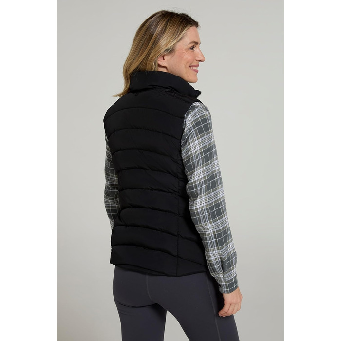 Жіночий жилет Mountain Warehouse Opal з утеплювачем - легка терможилетка, кишені на блискавці, водовідштовхувальний, чорний (40)
