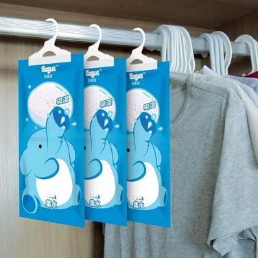 Good moisture-absorbing hanging bags (8 pieces (221 g), fresh scent for controlling closet, wardrobe, dressing room and enclosed spaces, moisture absorber