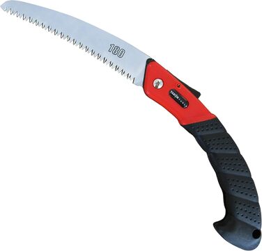 Складана садова пилка TABOR TOOLS TTS25E з вигнутим лезом для обрізки дерев, садових робіт, полювання, туризму, кемпінгу