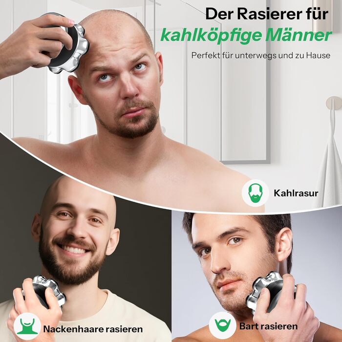 Електричний гостроювач для голикової голови Yeerain 7D, чорний, з LED-дисплеєм та 2 швидкостями