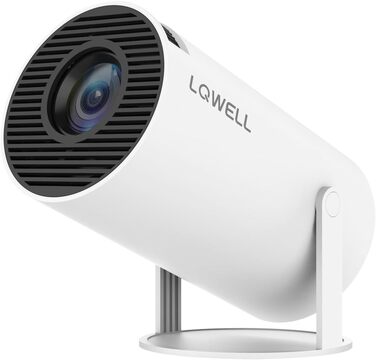 LQWELL HY300 PRO Mini Beamer: Портативний проєктор 4K, Android 11, WiFi 6, Bluetooth 5.0, Airplay & Miracast, для Android/iPhone/PC/Mac/Switch