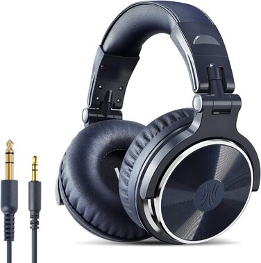 OneOdio Pro30 навушники DJ, студійні, для піаніно та гітари, з м'якими амбушюрами, Hi-Res звук, бас, Share-Port, 2 роз'єми 3.5mm, блакитні