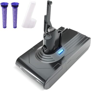 Замінний акумулятор Stanew 21.6V 4500mAh Li-ion для пилососів Dyson V8 (SV10), з фільтрами