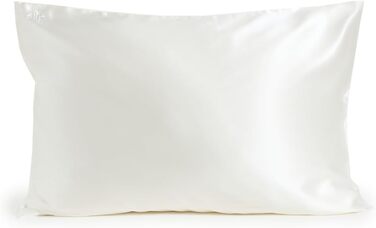 SLIP 22 Momme Silk Pillowcase in 51 x 76cm - made of 100% Mulberry Silk, with zipper closure, breathable, ideal for allergy sufferers, White