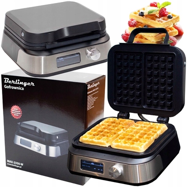 Вафельниця Berlinger Gourmet MAX-2350-W, 2350 Вт, чорна