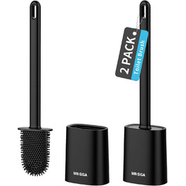 Набір для чищення унітазу Mr.SlGA з тримачем, настінний, компактний, білий, 2 шт. (чорний)