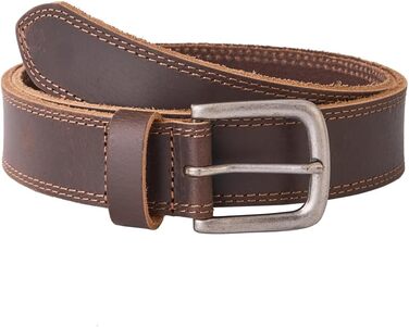 Чоловічий шкіряний ремінь BELTER 38 мм з подарунковою коробкою, коричневий. Підходить для розміру талії 32W-35W (довжина 105 см)