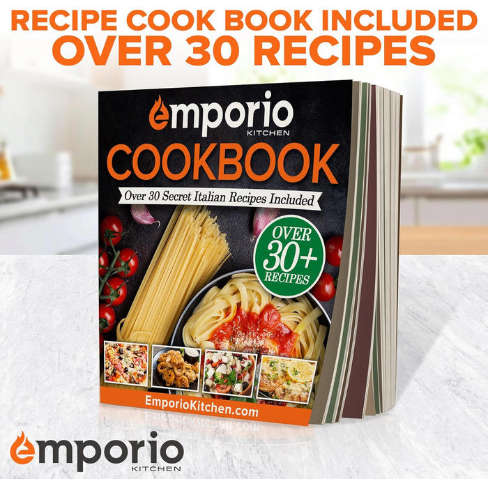 Набір форм для випічки Emporio Kitchen – антипригарне покриття, набір форм з вуглецевої сталі з сірими силіконовими ручками, без PFOA, PFOS, PTFE, рецептурник в комплекті, деко для випічки (до 230°C), сірий, набір з 25 шт.