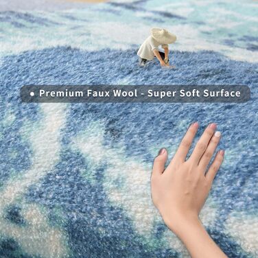 Килим з коротким ворсом для вітальні: абстрактний дизайн, великий, м'який, неслизький, сірий, 120x160 см, 200x300 см, блакитний