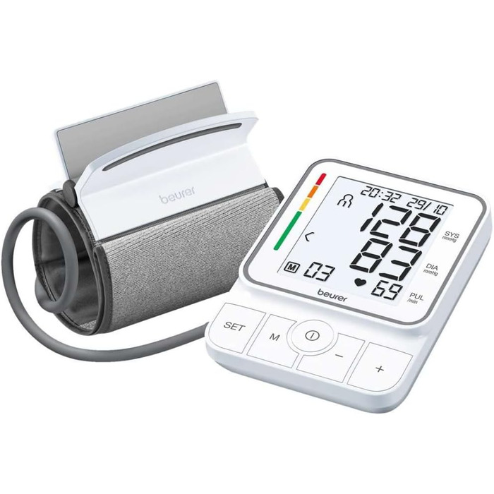 Тонометр Beurer BM 51 easyClip для вимірювання артеріального тиску на плечі, клінічно перевірений, автоматичний вимір тиску та пульсу