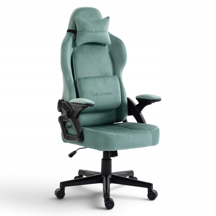 Ігрове крісло Delagear G 450, зелене, тканинне