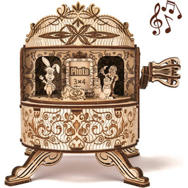 Дерев'яна шкатулка-музика Wood Trick Fairy Theatre з феями, 3D-пазл для дорослих і дітей, конструктор DIY, подарунок на день народження