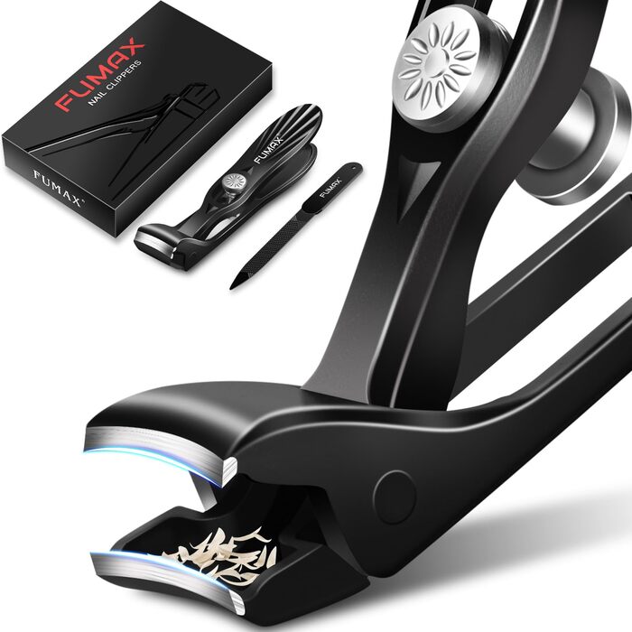 Кусачки для нігтів Nagel для літніх людей та чоловіків з товстими нігтями, професійні кусачки з широким отвором та похилою гострою бритвою, подарунок