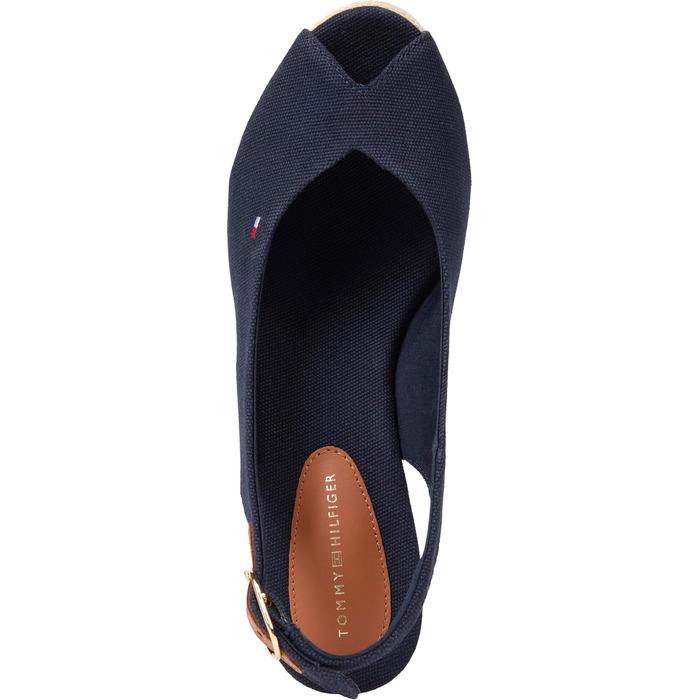 Сандалії жіночі Tommy Hilfiger Flag Mid Wedge Espad SLIN, сині (40 EU)