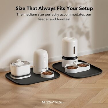 PETLIBRO Килимок для годування собак і котів, силіконовий, з бортиками, захист від розливу, 55,9 x 22 x 16,5 см