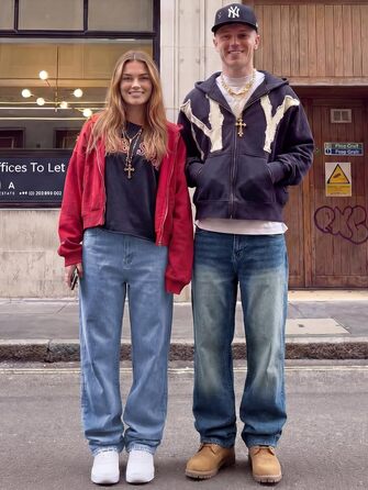 Джинси чоловічі JMIERR Baggy широкі, еластичні, вінтаж Y2K, блакитні XL