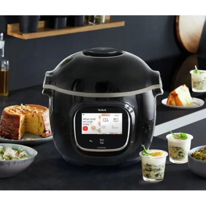 Мультиварка-скороварка Tefal Cook4me Touch CY912, 6 л, Wi-Fi, 13 функцій, чорна