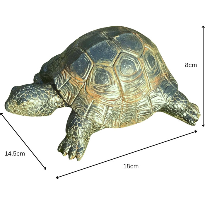 Tier-Knallbonbons, realistic turtle, weather-resistant, resin, decoration for pond lovers