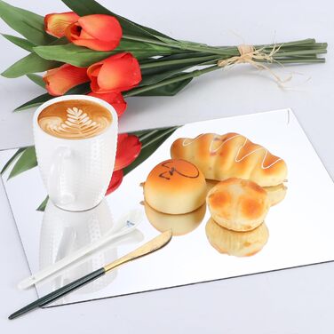 16 настінних дзеркал для плитки - Легка установка, без рамки, розміром 35,6 x 28 см, для спальні, вітальні, ванної кімнати та домашнього спортзалу